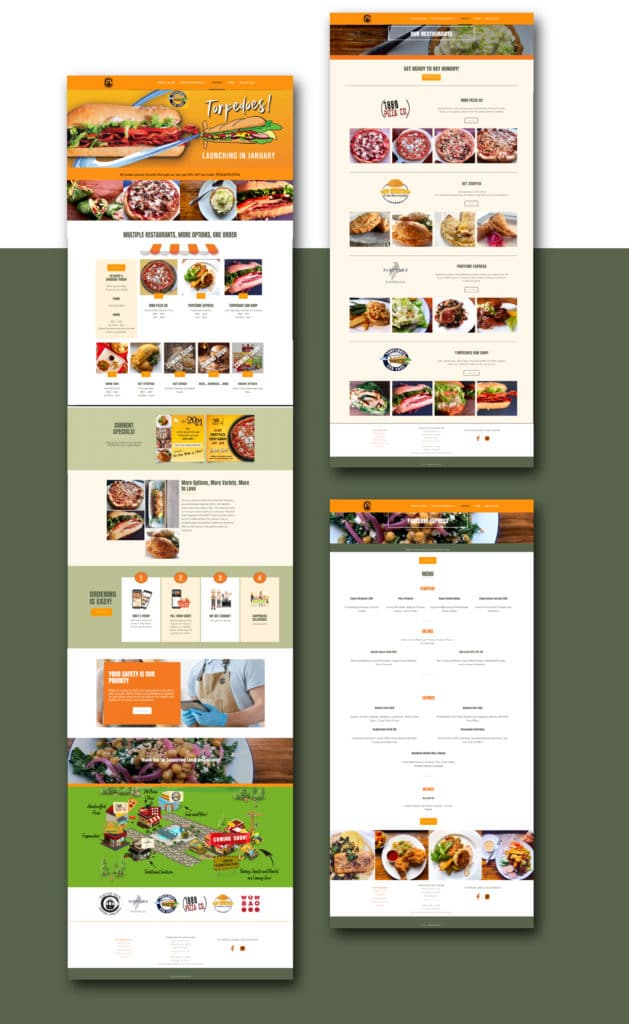 Website design case study Trolley Eats restaurant