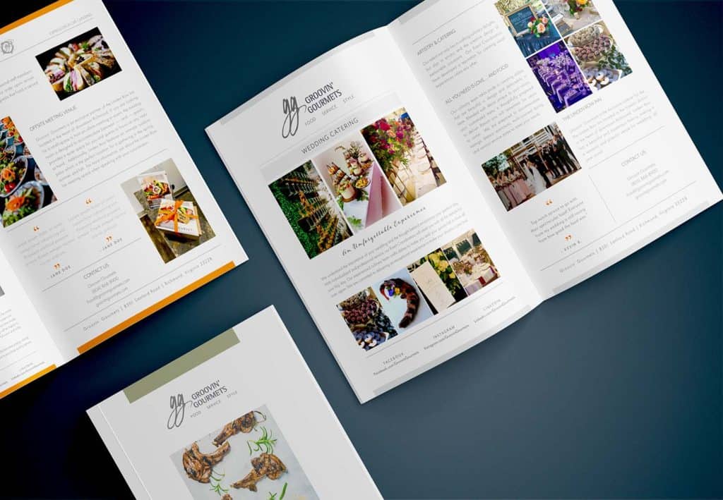 catering brochure graphic design